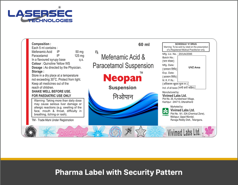 Pharma Label with Security Pattern