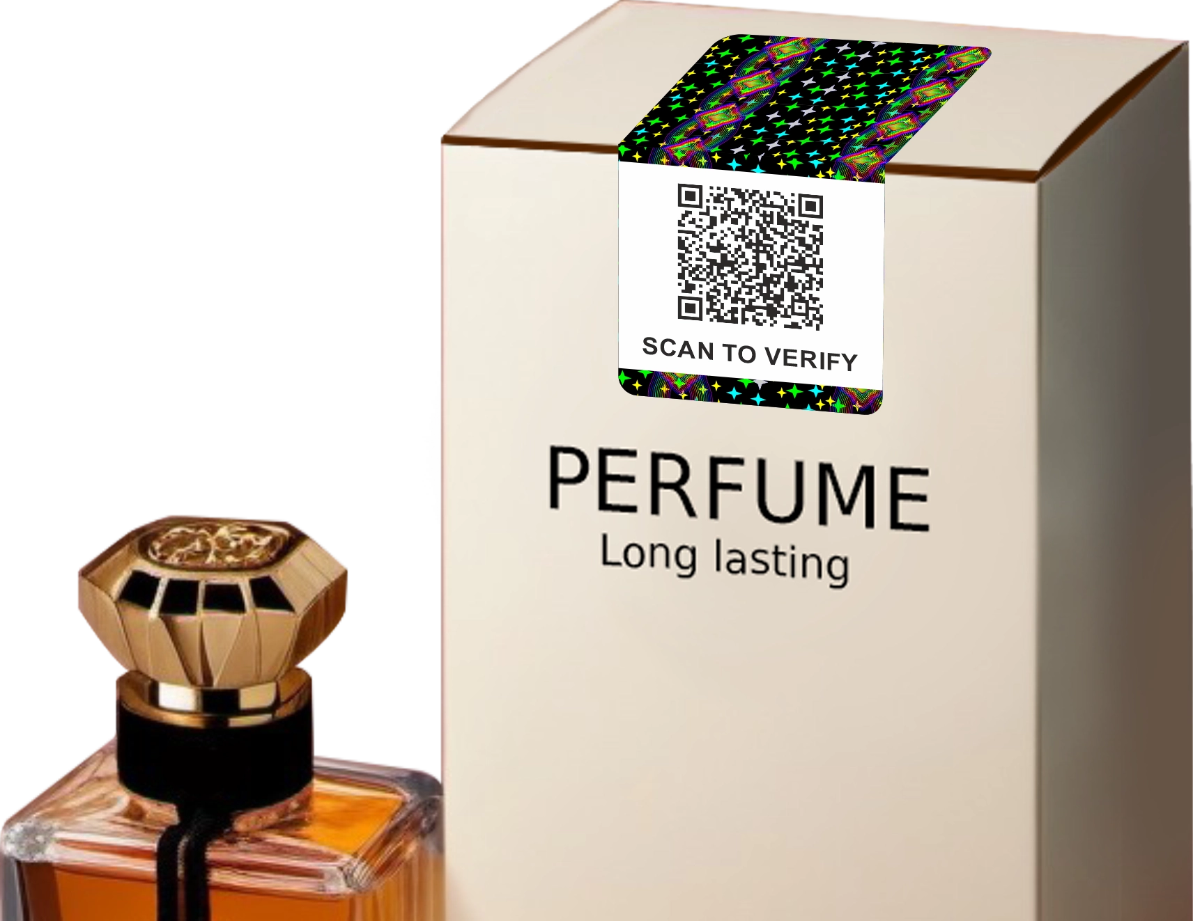 Holographic QR Code Label